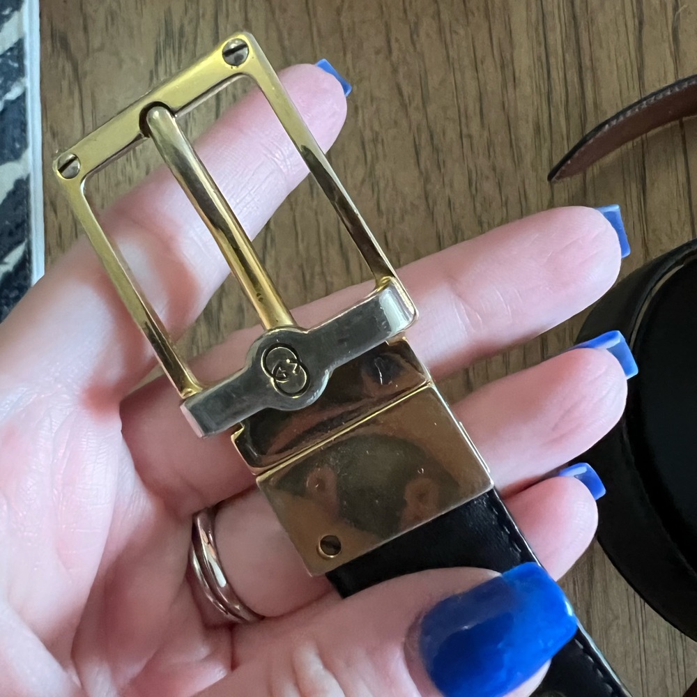 Men’s two tone Gucci belt - Picture 3 of 5